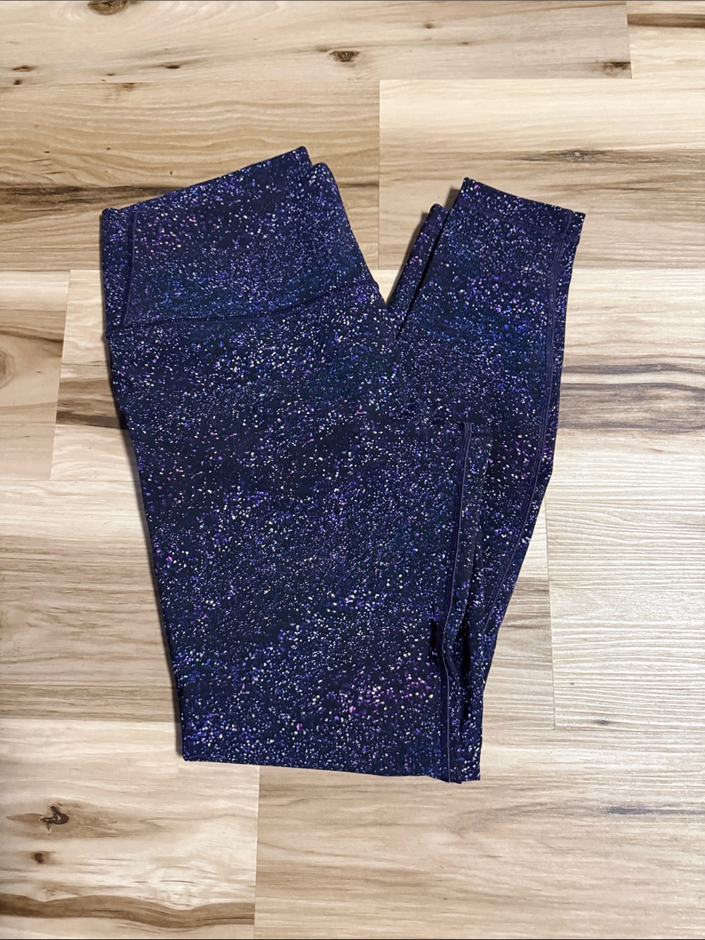 lululemon athletica Black & Purple Speckled High-Rise Leggings